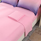 Wowelife Glitter Comforter Set Pink Queen 5 Pieces Galaxy Bedding Set Purple Kids Bedding Set Rainbow Bed in a Bag for Boys and Girls with Comforter, Flat Sheet, Fitted Sheet and 2 Pillowcases