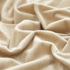 Wellboo Beige Velvet Comforter Sets Full Solid Cream Coffee Fluffy Bedding Comforters Luxury Champagne Flannel Quilts Women Men Light Taupe Fuzzy Blankets Modern Minimalist Khaki Tan Sherpa Plush Bed