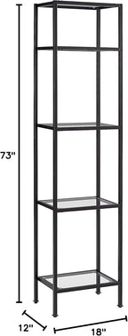 Crosley Furniture Aimee Narrow Etagere Bookcase, Oil-Rubbed Bronze