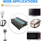 WZRELB RBP250024VCRT 2500W 24V 120V Pure Sine Wave Solar Power Inverter with Remote Control Switch