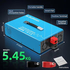 3000W Pure Sine Wave Power Inverter Voice Control AI Voice Assistant Support English 12V to 120V 60HZ with LCD Display, USB Port, for Car Home Laptop Truck