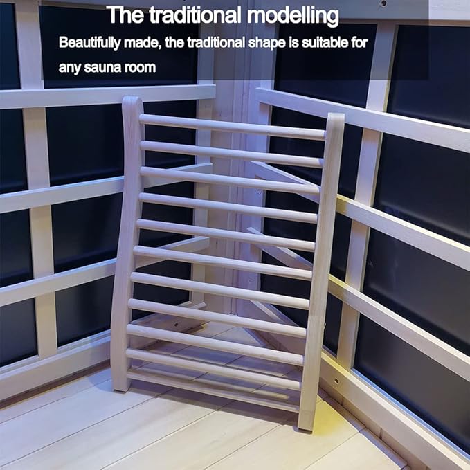 2 Pack Sauna Backrest Infrared Wooden Sauna, Traditional Sauna