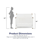 Baby Relax Miles 5-in-1 Convertible Crib, Nursery Furniture, Classic White