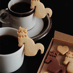 Cats Coffee Cup Cookie Stamp Easy Dishwasher Safe for Professional and Home Bakers Alike Cats Shape Cookie Stamp