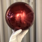 10 inch Diameter Red Gazing Ball,Red Stainless Steel Polished Reflective Smooth Garden Sphere Globe Mirror,Colorful and Shiny Addition to Any Garden or Home