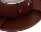 AUNMAS 2 in 1 Electric Smores Maker, Tabletop Roaster and Chocolate Fondue Pot with 4 Forks and Detachable Trays, for Indoor Family Gatherings and Holiday Parties (US Plug 110V)