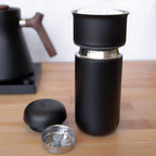 Fellow 12 oz Carter Move Travel Mug - Vacuum-Insulated Stainless Steel Travel Coffee Mug - Coffee Tumbler with Ceramic Interior and Splash Guard - Matte Black | Insulated Coffee Cup, Stainless Steel Tumbler, Coffee Travel Mug, Cold 24h, Dishwasher Safe...