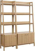 Modway Bookshelf Display Cases in Oak - Set of 2