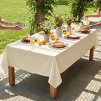 Urban Villa Tablecloth Cotton Tabletop 60x102 (8-10 Seats) Ivory