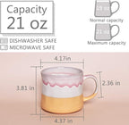 Bosmarlin Large Ceramic Coffee Mug, Big Tea Cup, 7 Colors to Choose, 21 Oz, Dishwasher and Microwave Safe, 1 PCS (Yellow)