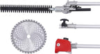2 Stroke Gas Hedge Trimmer 1.9HP 52CC Air-Cooled Gasoline Brush Cutter Weed Wacker 4 in 1 Multifunction Straight Shaft Gas Grass Trimmer Pole Saw for Weeding, Hedge Trimming, Branch Cutting