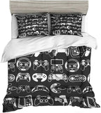 Sunnycitron Gamer Comforter Set for Boys Gaming Bed Comforter Sets Gamer Bedding Sets Boys Gaming Comforter Sets Full Size Bed Set Teen Boy Room Decor,1 Comforter 2 Pillowcases