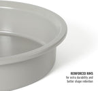 Calphalon Legacy 8 Inch Round Cake Pan, PFA Free Nonstick Bread Pan Bakeware, Heavy Gauge Steel Baking Dish for Even Heating, Oven Safe Round Baking Pan for Cakes, Brownies, Bread