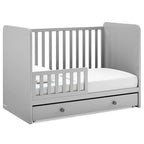 GAP babyGap Graham 4-in-1 Convertible Crib with Storage Drawer - Greenguard Gold Certified, Grey/Dark Grey