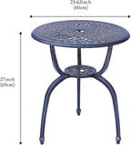 C/G 3 Piece Bistro Set,Outdoor Patio Set,Anti-Rust Cast Aluminum Bistro Table Set for Park Yard Front Porch Furniture(Antique Copper)