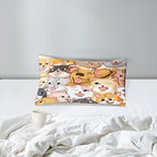 Dog Twin Comforter Set for Boys Bedroom - Dogs Cats Animal Theme Bedding Set for Living Playing Room Ultra Soft Puppy Dogs Kitten Quilt with 1 Pillowcase Kids Room Decor 2Pcs, Twin Size