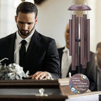 Personalized Sympathy Wind Chimes, Sympathy Gifts for Loss of Mom, Windchimes in Memory of a Loved One, Commemorative Sympathy Bereavement Gifts for Condolences/Funeral (36 inch)
