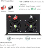 WZRELB 7000W 48V 110-120V Pure Sine Wave Power Inverter with 4 AC Outlets,Bipolar High-Frequency Inverter (RBH-700048)