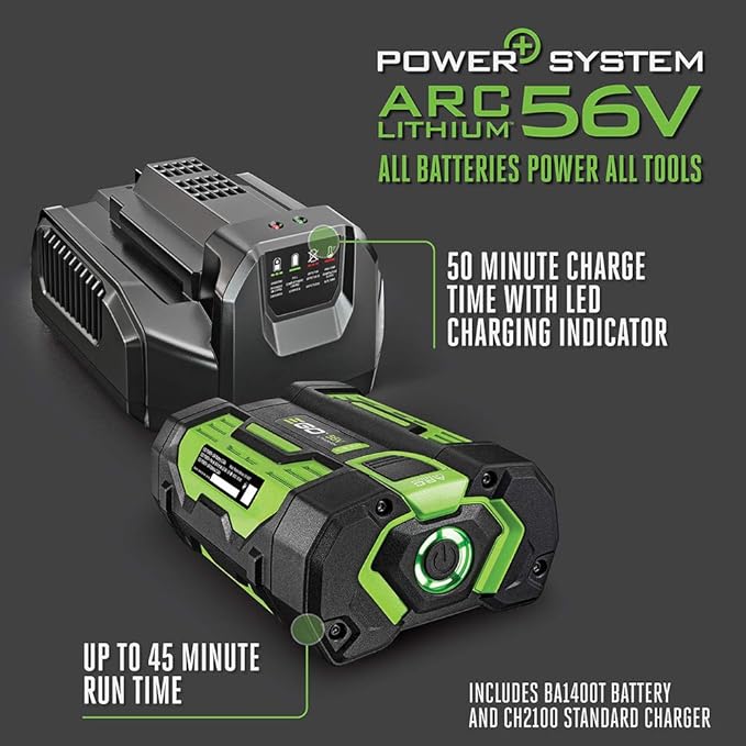 EGO Power+ 56-Volt 15" String Trimmer with POWERLOAD™ with 2.5Ah Battery and 210W Standard Chargers, ST1511T