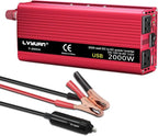1000W Power Inverter 12V DC to 110V AC Car Plug Adapter Outlet Converter with Dual AC Outlet 3.4A USB 12 Volt Invertor Car Cigarette Lighter Inverter for Laptop Computer RV Truck