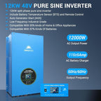 SUNGOLDPOWER 12000W 48V Inverter Charger, Input 240V AC,Output 120/240V Split Phase Pure Sine Wave, Peak Power 36000W for 20s, Low Frequency, Heavy Duty Inverter for Off Grid System(MPPT Excluded)
