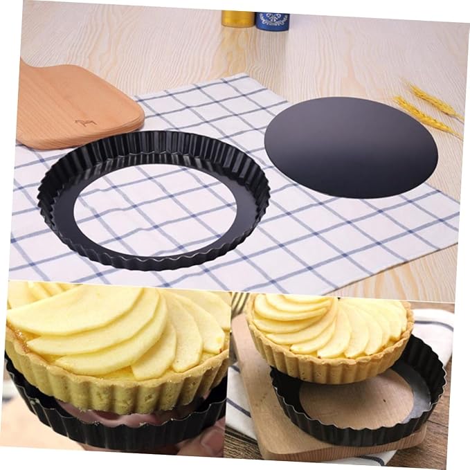 SOLUSTRE 1set Tart Molds for Home Kitchen for Bread Pizza Cakes and Desserts Made of High Grade 2pcs