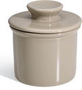 Sweese Counter with Water Line for Fresh Spreadable Butter - French Butter Keeper with Lid - Housewarming Gift For The One Who Has It All - Latte Brown