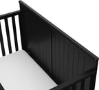 Graco Hadley 5-in-1 Convertible Crib with Drawer (Black) – Combo, Includes Full-Size Nursery Storage, Converts from Baby Crib to Toddler Bed, Daybed