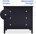 Delta Children Campbell 3 Drawer Dresser, Midnight Grey