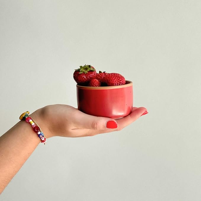 Mora Ceramic Ramekins - 4oz, Set of 6 - Small Oven Safe Baking Dishes/Cups - For Personal Pudding, Creme Brulee, Souffle, Serving Dip, Custard, Ice Cream - Single Mini Bowls - Artisan Colors