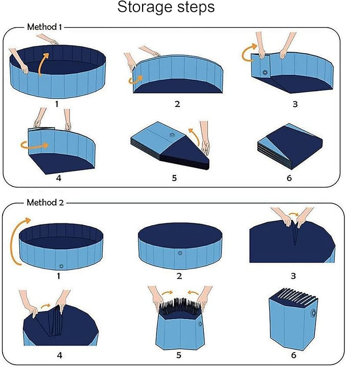 Upgraded Foldable Dog Pet Swimming Pool Plastic Children's Padding Pool Bathtub Large Small Dogs Outdoor Leak-Proof Collapsible Pool(S-32"x 8")