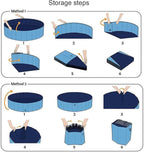 Upgraded Foldable Dog Pet Swimming Pool Plastic Children's Padding Pool Bathtub Large Small Dogs Outdoor Leak-Proof Collapsible Pool(S-32"x 8")