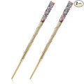 PAGOW 2 Pcs Rhinestone Crystal Hair Sticks, Colorful Hair Chopsticks for Women, Traditional Chinese Hairpin, Antique Chopsticks Hairpin for Long Hair, Wedding Hair Accessories Jewelry