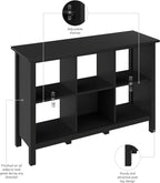 Bush Furniture Broadview 6 Cube Organizer in Classic Black | Storage for Home Office Workspace