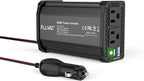 ALLWEI 300W Power Inverter 12V DC to 110V AC Car Plug Adapter Outlet Converter with 65W PD USB-C &18W USB-A Fast Charger, Car Cigarette Lighter Adapter for Laptop Tablets Phones - Portable - Black