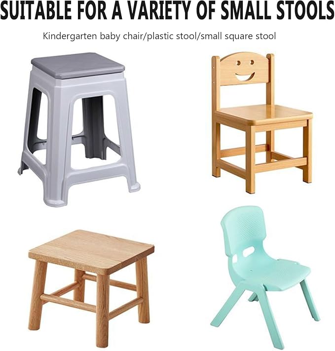 Stool Cushion Square with Ties Set of 2 | 14x14/15*15/12*12 Thick 5/8cm Dining Chair Seat Pads (Color: 13#)