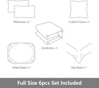Kids Gaming Bedding Sets, 6 Piece Gamer Comforter Sets for Teens Boys Full Size for Bedroom Comforter Set Adult 3D Gamepad Microfiber Bedding Sets Fits All Season Full Size Comforter Sets