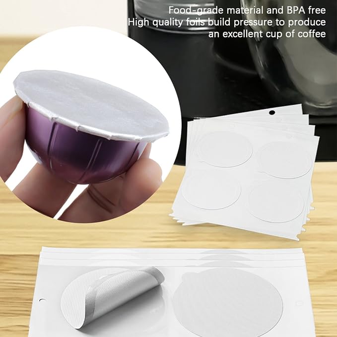 Of 100 Coffee Pods Sealing Covers Coffee Pods Foil Lid 45mm Stickers for Home and Commercial Use Home Brewing Supplies