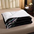 Erosebridal Boys Football Bedding Set King Size American Rugby Comforter Set for Kids Teen Men Bedroom Dorm Decor Sketch Football Athlete Comforter Ball Sports Quilt Duvet Insert 2 Pillow Cases Black