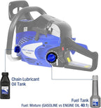 BILT HARD Gas Chainsaw 22 inch 56cc 3.1 HP Chain Saws with Automatic Oiler for Trees, Gas Powered 2-Cycle Wood Cutting Machine Petrol Handheld Gasline Chainsaws for Outdoor Garden Farm Home