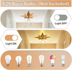Flush Mount Ceiling Light Fixture with Pull Chain, Brass Star Ceiling Light, Industrial Light Fixtures Ceiling Mount for Hallway, Entryway, Study, Bedroom, Stair, Foyer, Kitchen, Bathroom - Metal