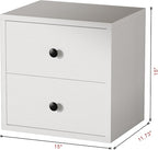 Magic DIY Cube Storage Organizer Stackable Cubes For Home Books Clothes Toy -Modular Cubby Storage System -Office Cubical -Bookcase Closet (Pure white-washed, Drawer Cube)