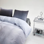 Wellboo Grey Gradient Comforter Sets Queen Silver Grey Velvet Bedding Comforters Modern Plain White and Dark Grey Flannel Quilts Farmhouse Abstract Art Gray Comforters Micromink Sherpa Fuzzy Plush Bed