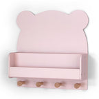 Delta Children babyGap Graham 4-in-1 Convertible Crib with Storage Drawer + Brannan Bear Bookcase with Bins + Brannan Bear Wall Shelf with 4 Hooks, Blush Pink/Dark Pink (Bundle)