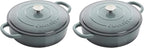 Crock-Pot Crock Pot Artisan Enameled Cast Iron Braiser W/Lid, 5 Quart, Slate Gray (Pack of 2)