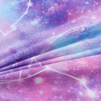Holawakaka Tie Dye Galaxy Constellation Print Ombre Comforter Set Twin/Twin XL Size Girls Gradient Space Stars Dorm Bedding Set (Purple,Twin)