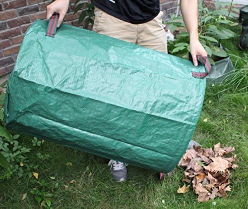 Gardzen 6-Pack 72 Gallon Yard Waste Bags, Reusable Heavy Duty Collapsible Garden Leaf Bags with Plastic Ring, Stand-Up Yard Waste Bin for Leaves, Lawn Debris & Grass Clippings