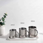 IMEEA Small Espresso Mug 7.5oz Double Wall Stainless Steel Cups, Set of 2