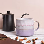 Bosmarlin Large Ceramic Coffee Mug, Big Tea Cup, 7 Colors to Choose, 21 Oz, Dishwasher and Microwave Safe, 1 PCS (Purple)