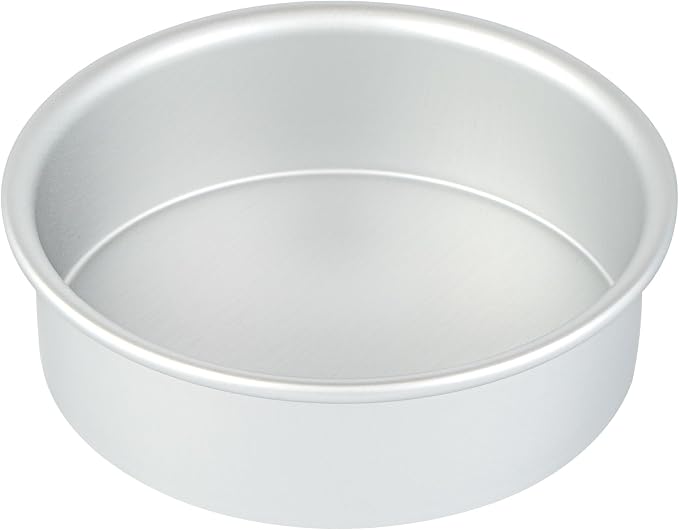 Restaurantware Aluminum Straight-Sided Cake Pan - Pack of 1 - Met Lux 6 x 2 Inches Round Baking Tin, Greaseproof, Even-Heating, Freezable - Anodized Aluminum Round Cake Pan Ideal For Baking